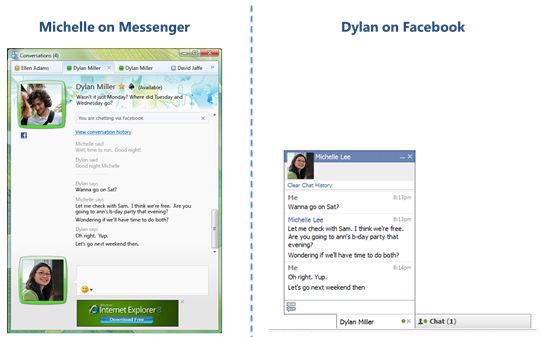 facebook chat on live messenger