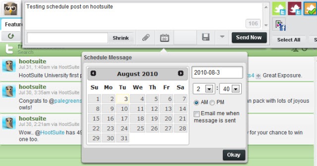 schedule tweets hootsuite