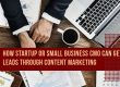 Content Marketing for Small Business or Startup CMO