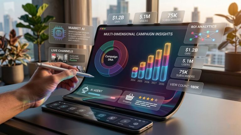 AI driven digital marketing concept with automation and dataanalytics