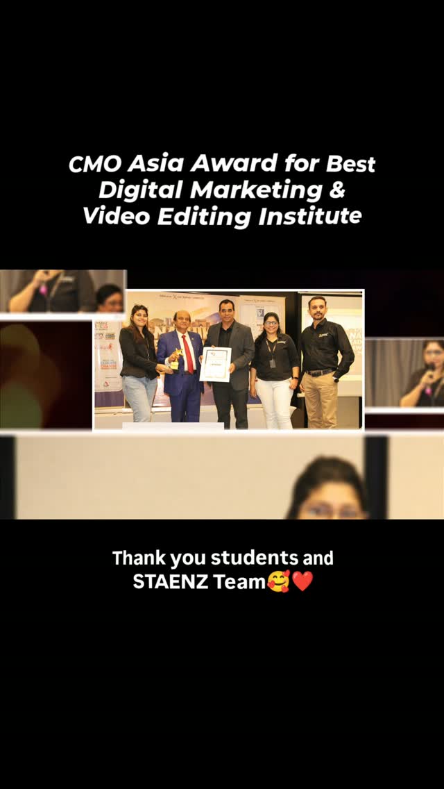 Best Digital Marketing & Video Editing Institute 2026, CMO Asia