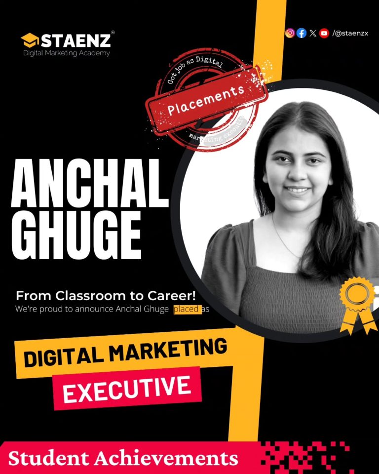 Anchal Ghuge, STAENZ placement