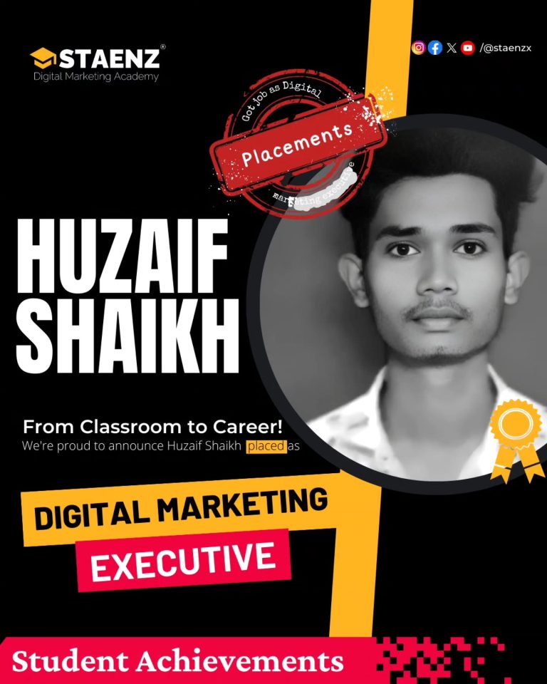 Huzaif Shaikh, STAENZ placement