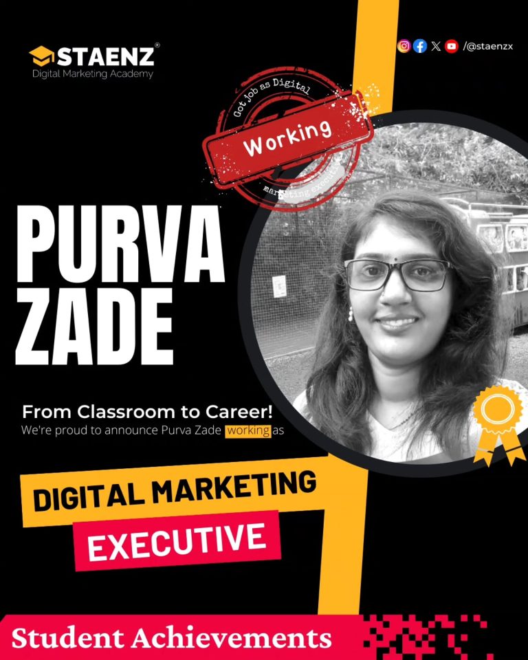 Purva Zade, STAENZ placement