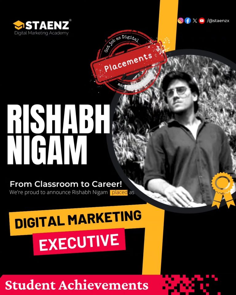 Rishabh Nigam, STAENZ placement