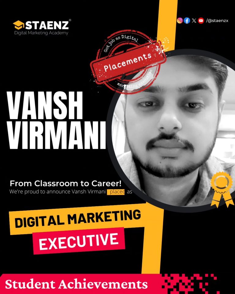 Vansh Virmani, STAENZ placement