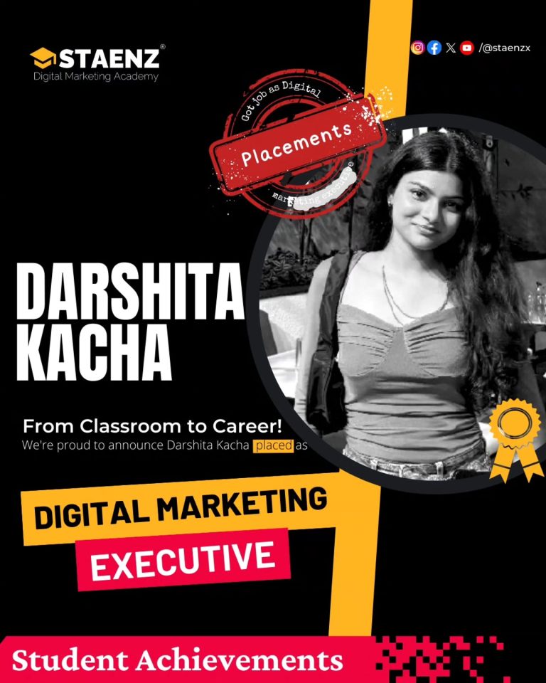 Darshita Kacha, STAENZ placement