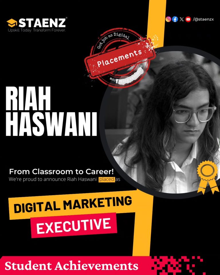 Riah Haswani, STAENZ placement